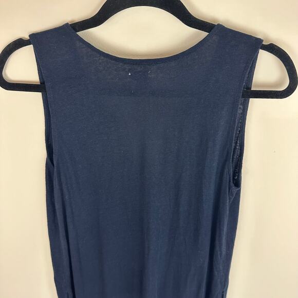 Nic+Zoe Womens Summer Retreat A-Line Sleeveless Embroidered Navy Dress Small - Picture 6 of 10